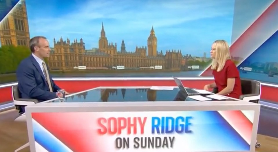 Raab was appearing on Sky News' Sophy Ridge on Sunday programme