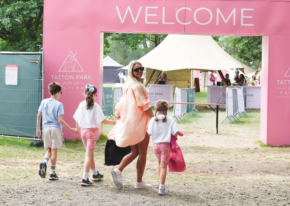 Christine, 34, took her three children to the Kidchella festival in Cheshire