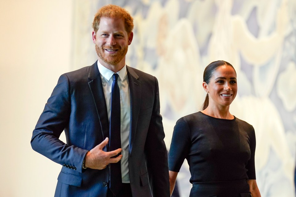 Prince Harry and Meghan Markle at the UN headquarters on Monday