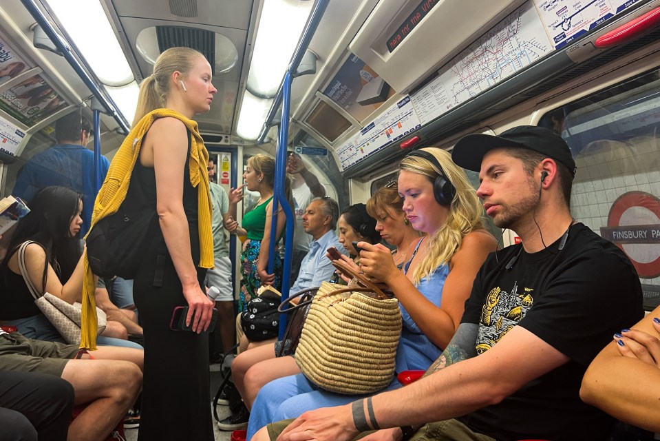 The London Underground was crowded with people on Tuesday