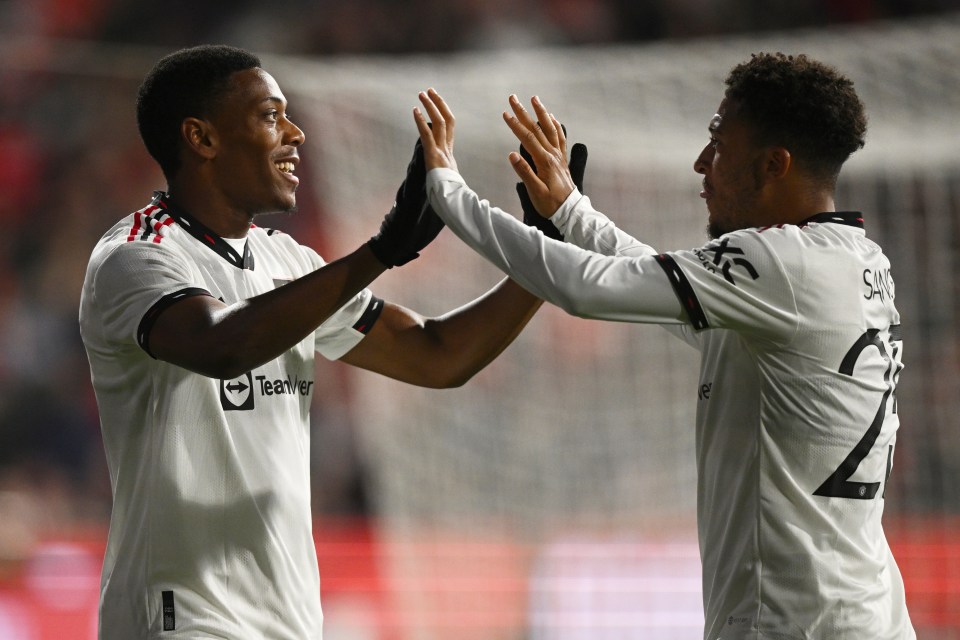 Martial celebrates with Sancho