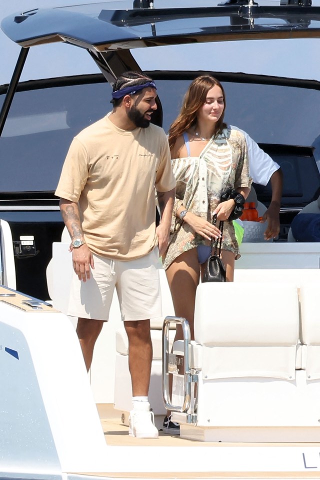 Rapper Drake with YouTuber Suede Brooks in St Tropez