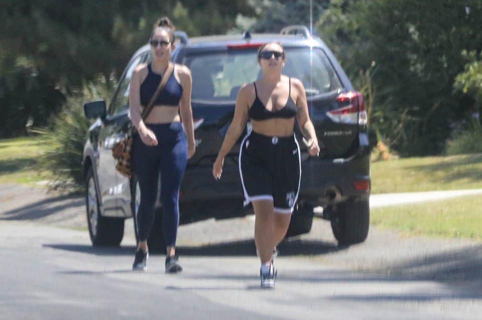 Jesy was joined by a friend on her stroll around Calabassas