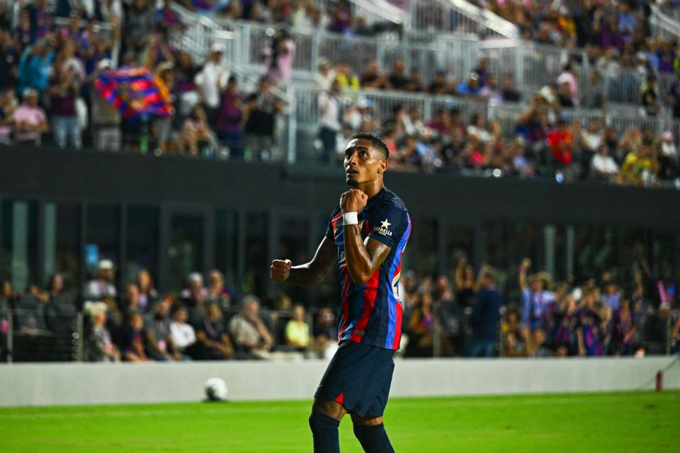 Barcelona star Raphinha scored his first goal on his Barcelona debut