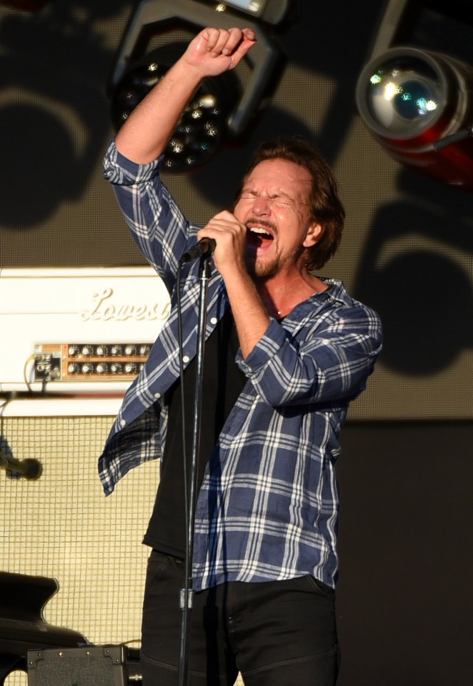 Smoke from forest fires in France caused damage to singer Eddie Vedder's throat