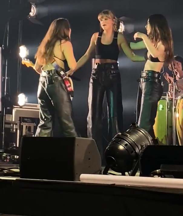 Taylor Swift joins Haim on stage at The O2 in London