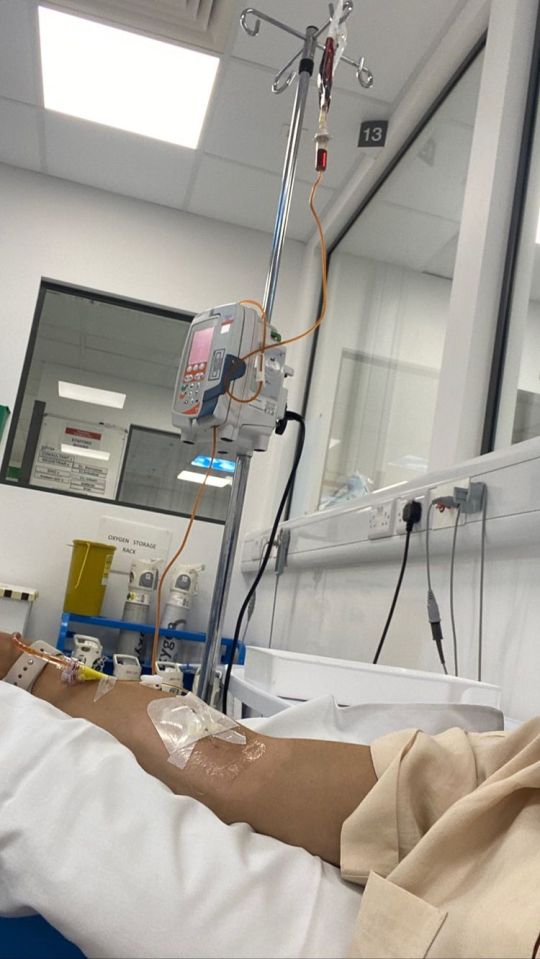 Louise Thompson returned to hospital yesterday