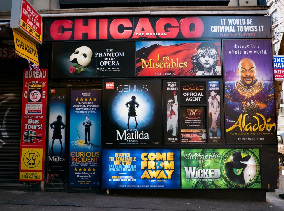 Tickets for comedy, theatre and big-name musicals are often last minute