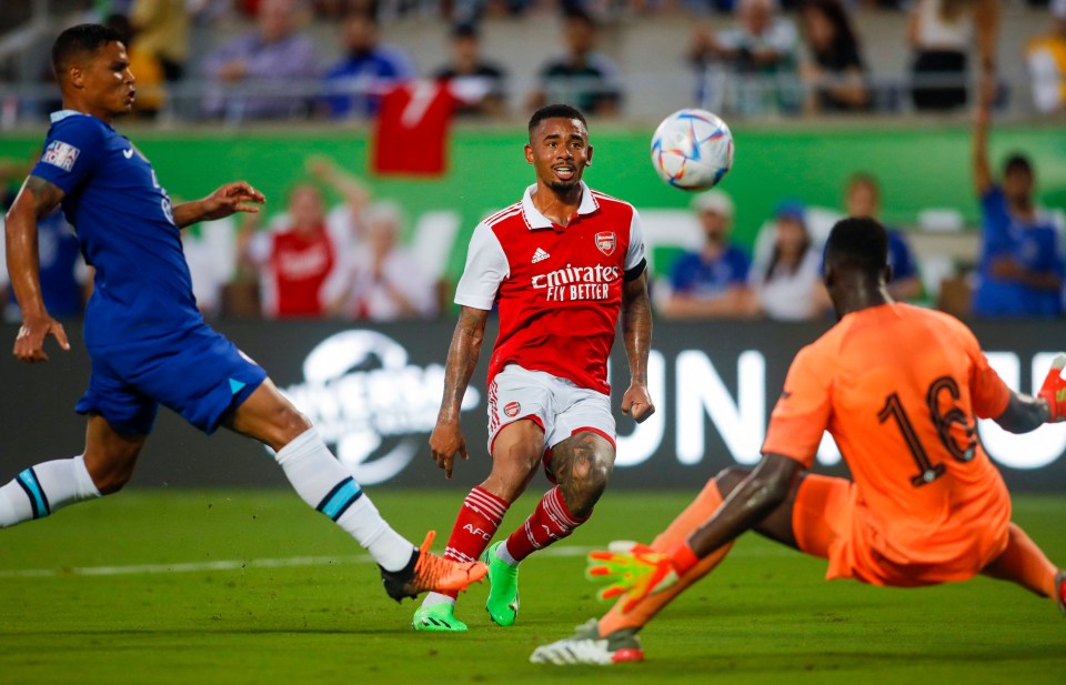 Gabriel Jesus grabbed Arsenal's opener in Orlando