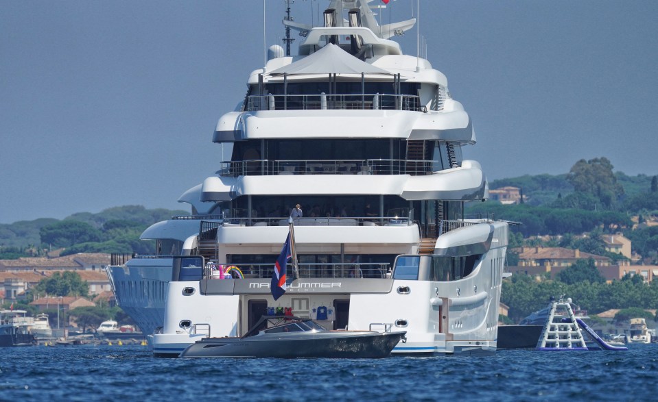 The couple have been holidaying on a super yacht in St Tropez