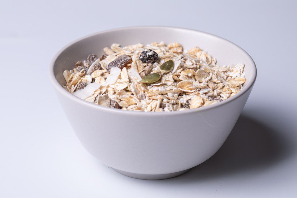 A healthy bowl of muesli with a lot of natural ingredients can make a good breakfast