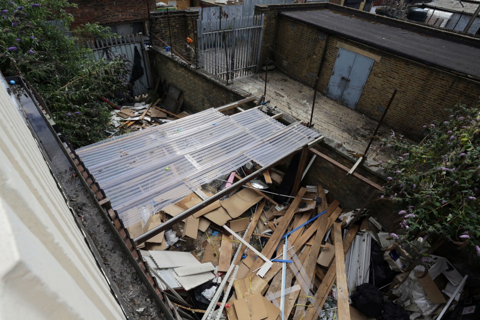 The pile of rubbish has sat there for months and is home to rats and poses a massive fire risk