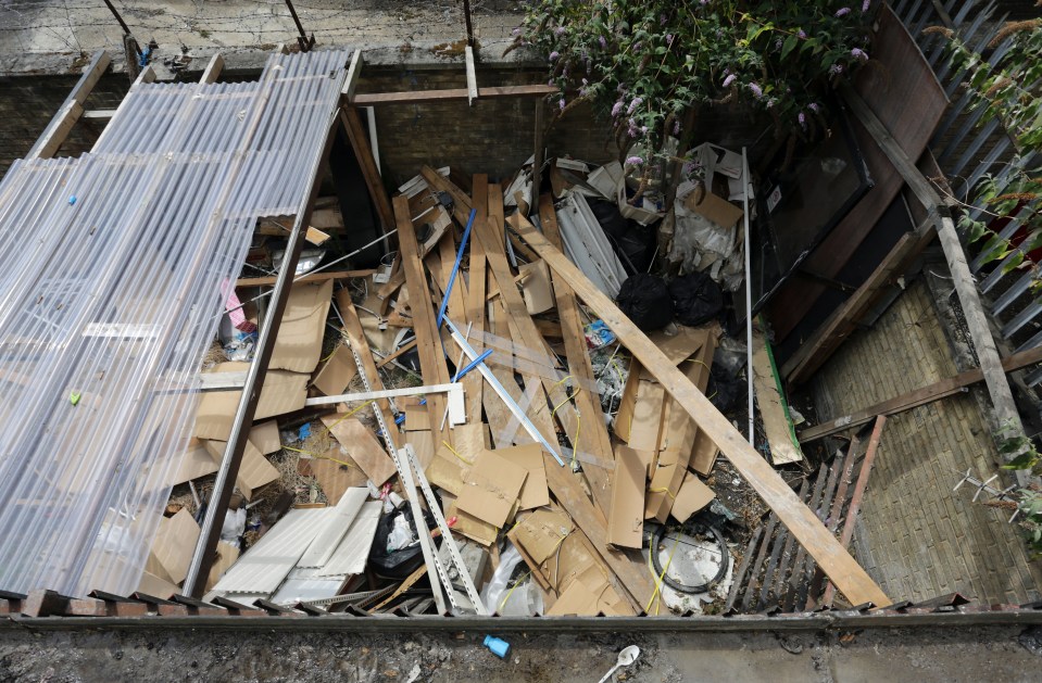 A pile of rubbish has been left to fester and rats have moved in