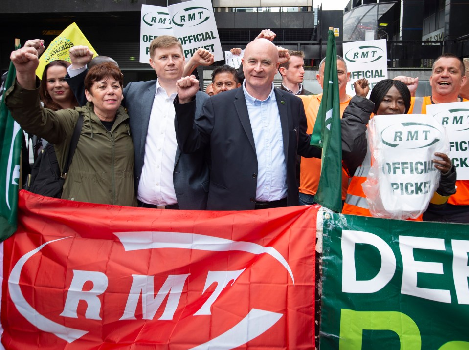 Mick Lynch threatened to inflict a general strike on Britain as a 24-hour rail stoppage begins