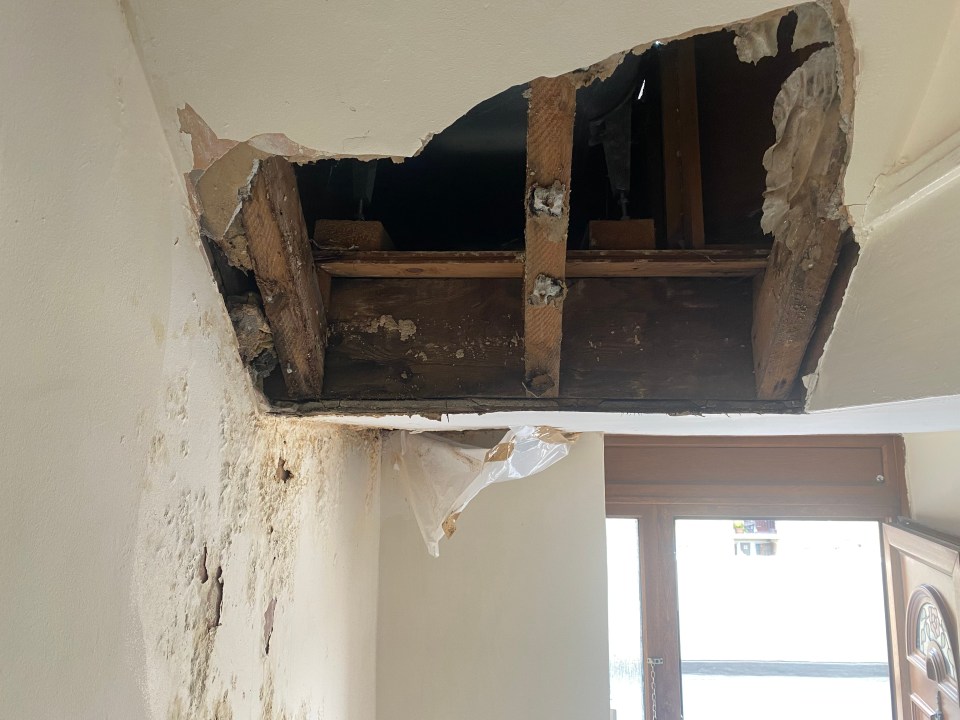 Kevin Ocansey's flat has had a hole in the roof for "three years"