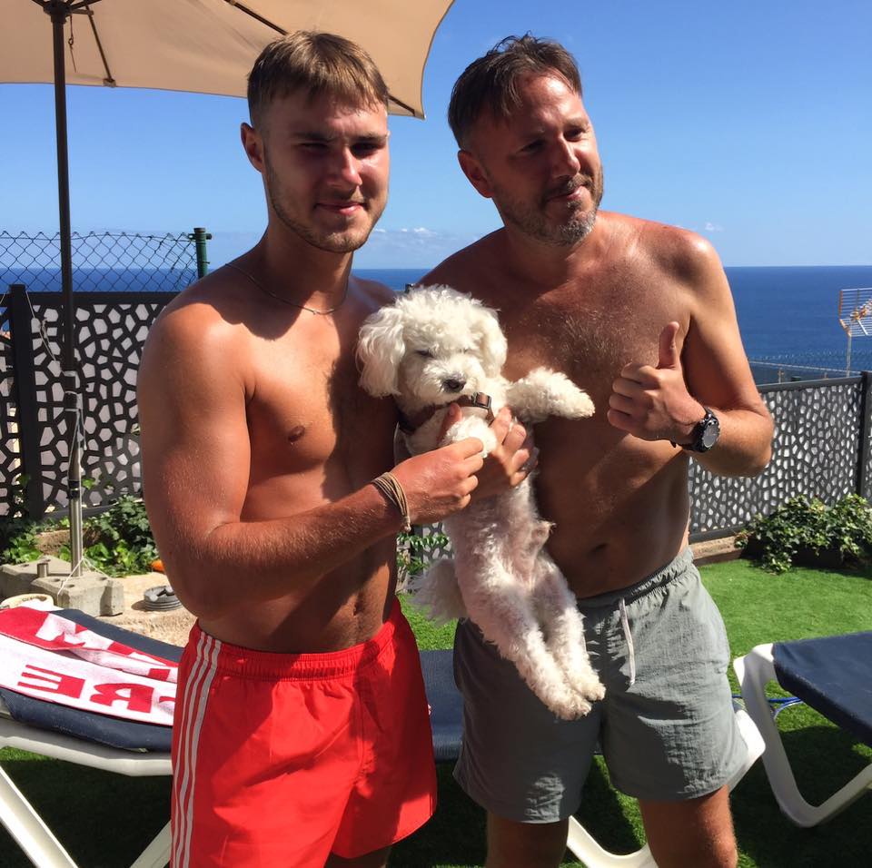 Jack Fenton pictured with his dad Miguel