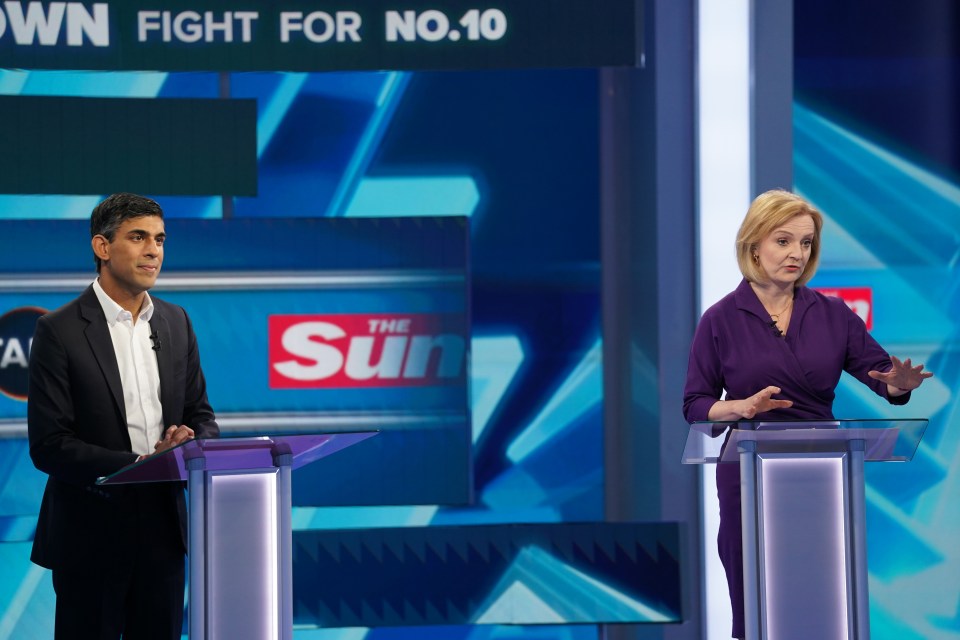 Rishi Sunak and Liz Truss clashed on issues including tackling inflation and the NHS