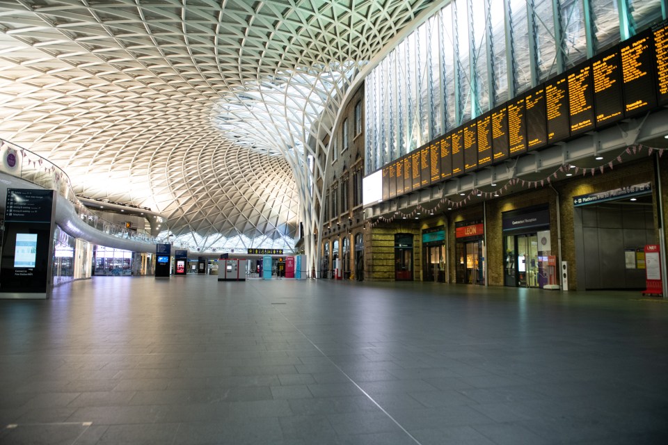 King's Cross Station in London was unusually quiet today