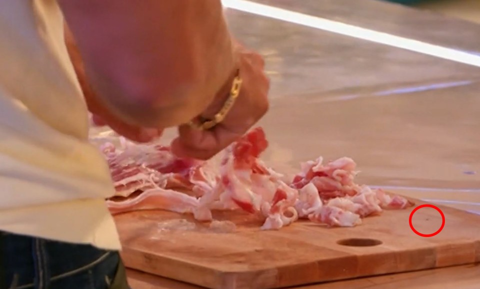 ITV2 viewers spotted an ant crawling across the chopping board