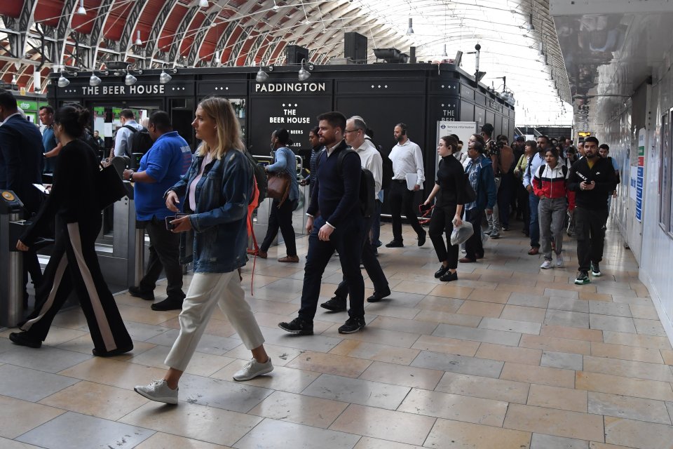 Desperate commuters tried to access services at Paddington Station in London