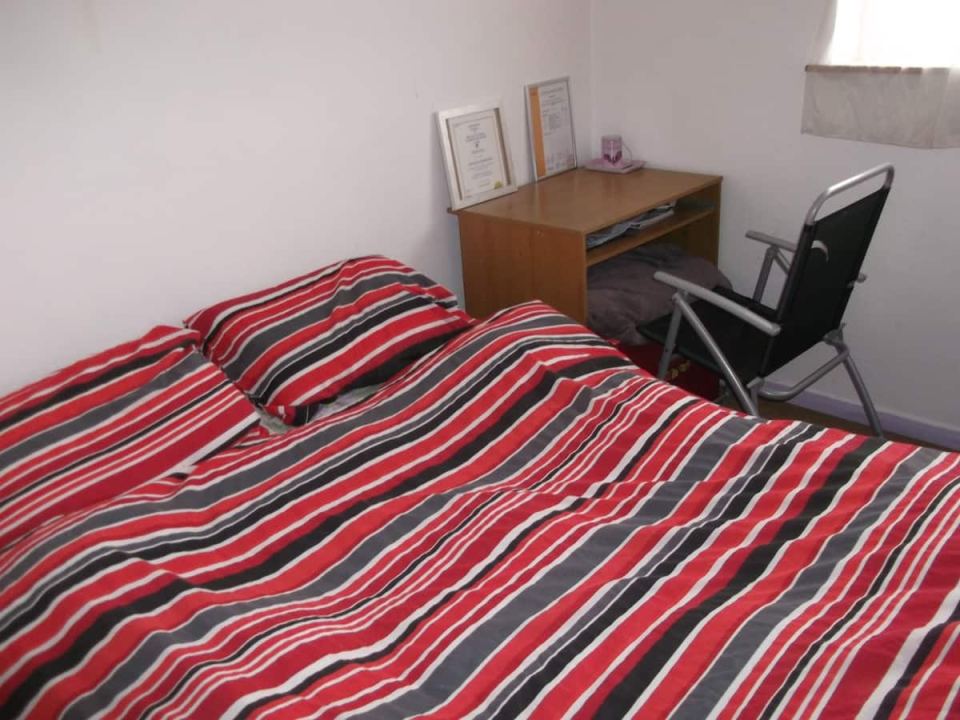 The double room with shared bathroom costs just £9 per night