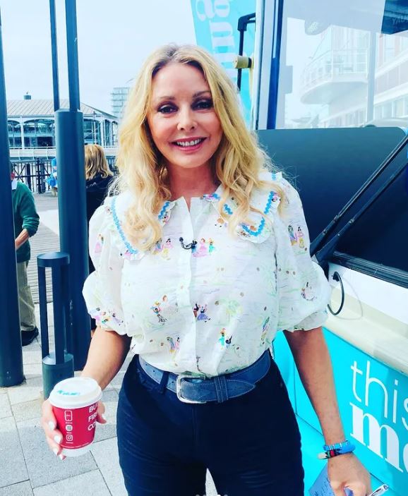 Carol Vorderman was all smiles at This Morning's Menopause Bus