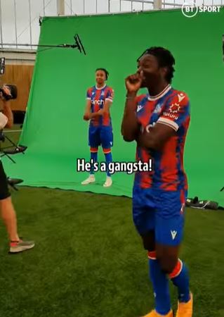 Eberechi Eze teased Crystal Palace team-mate Michael Olise during filming