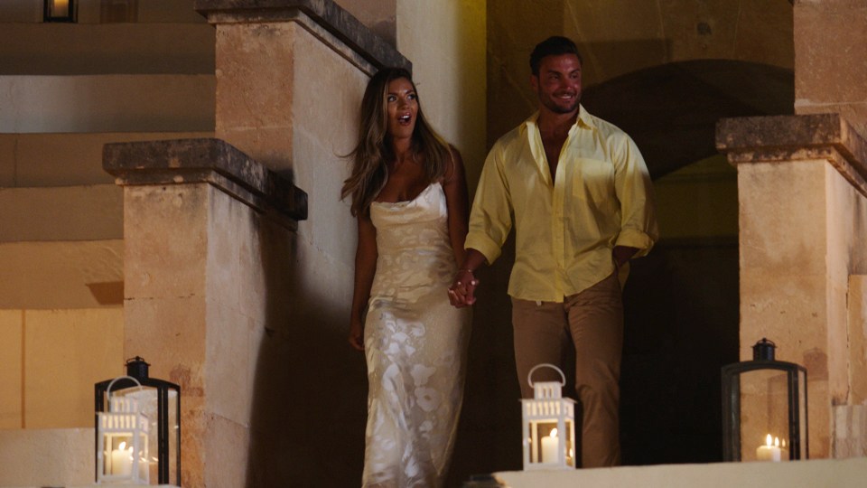 The couple set out on their final date outside the villa in the emotional episode