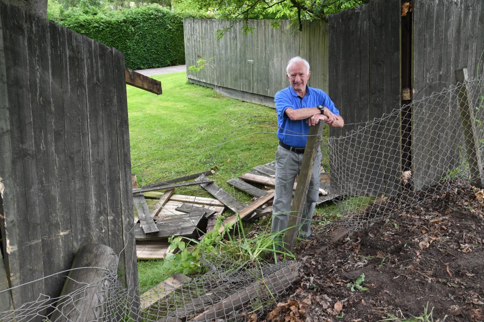 Mike Nash's garden fence has been flattened by eight cars in 16 years