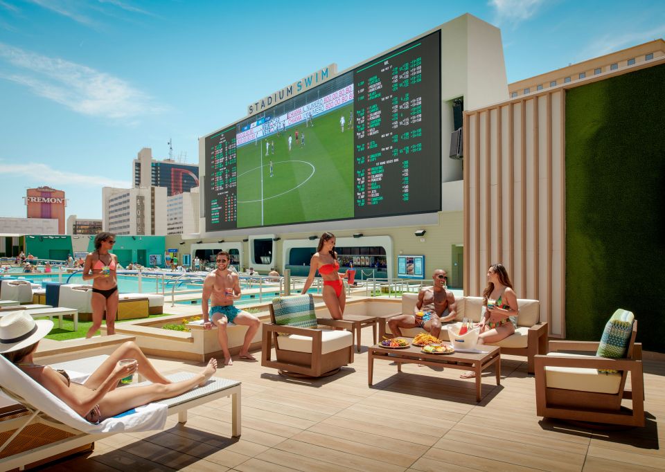 Circa, the adult-only hotel in the Downtown region, features the massive Stadium Swim