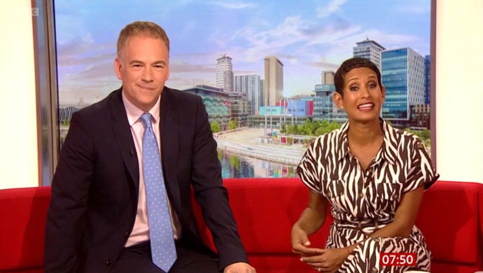 Roger Johnson replaced Charlie Stayt on the red sofa this morning