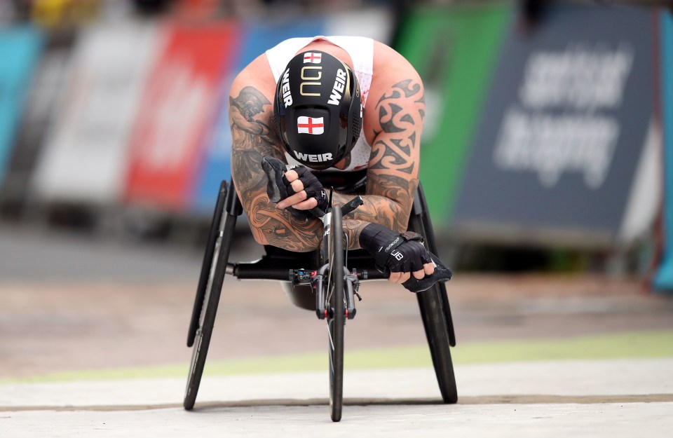 England team-mate David Weir was left frustrated after puncturing a tyre