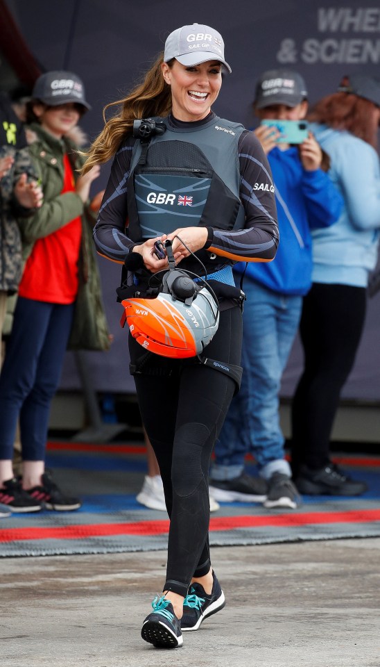 Kate Middleton donned a Team GB wetsuit for a catamaran race