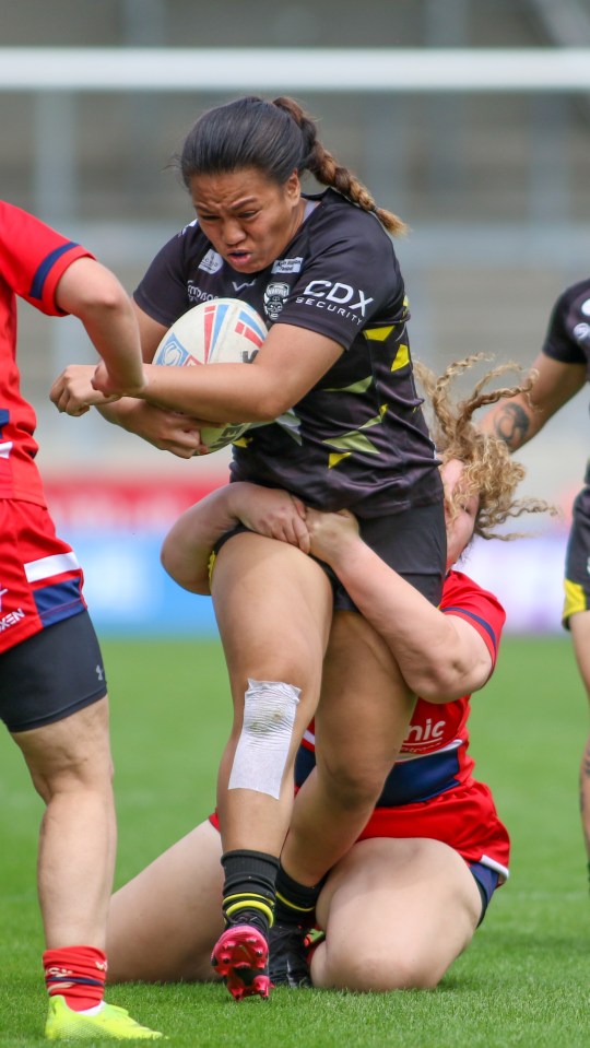 Victoria Kini hopes to lift the league cup as Salford take on Orrell St James