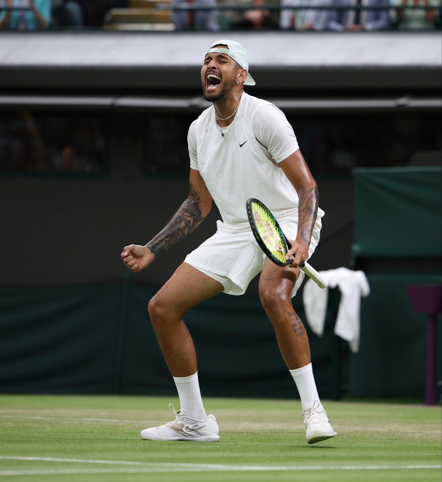 Nick Kyrgios came through a blockbuster clash against Stefanos Tsitsipas at Wimbledon