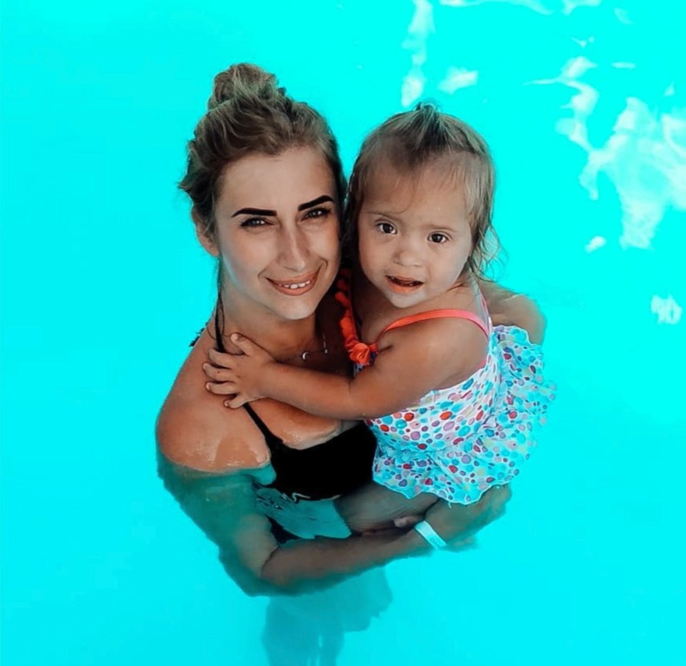 Little Liza, 4, and her mum Irina Dmitrieva