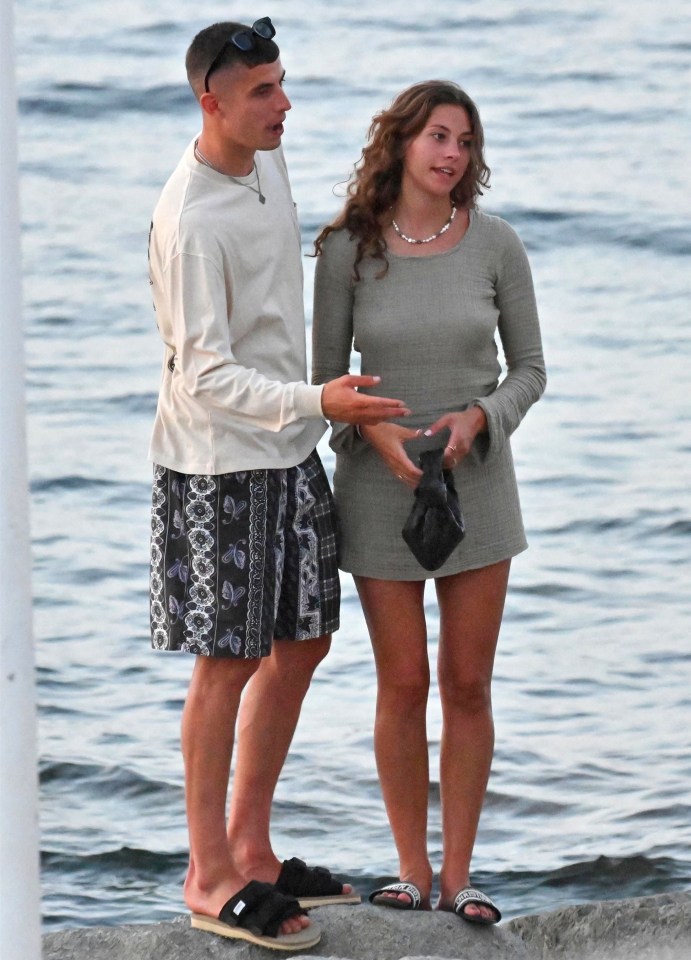 The couple looked stylish as they headed down to the waterfront in the South of France