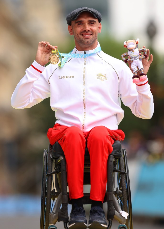 Johnboy Smith celebrates winning gold