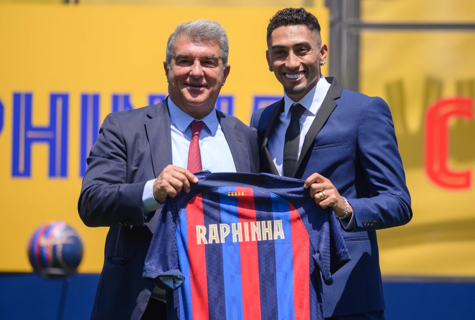 Raphinha was unveiled at Barcelona this week