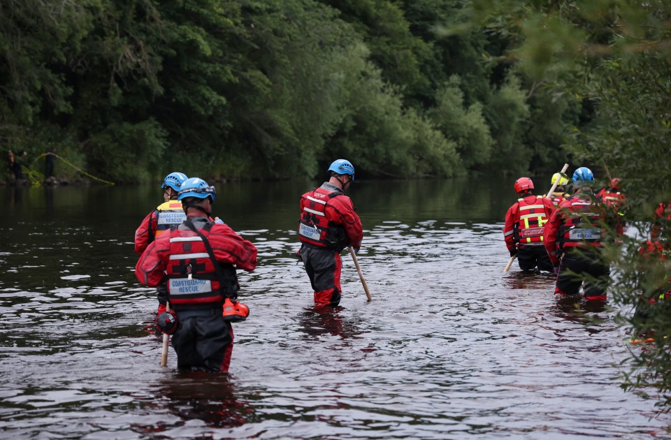 Emergency services launched a desperate search after a teen swimmer was swept away in the River Tyne near Ovingham, Northumberland, on Sunday