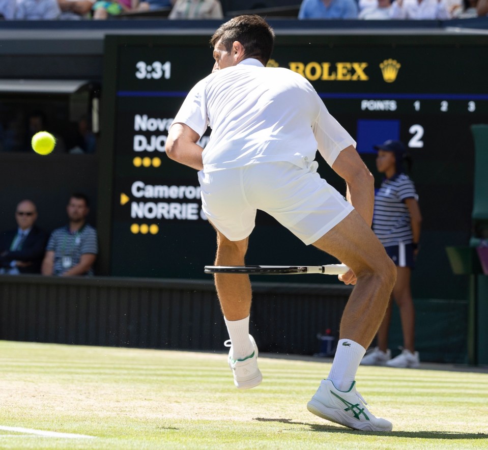 Knowing Nick Kyrgios was waiting in the final, Djokovic produced his own trick shot