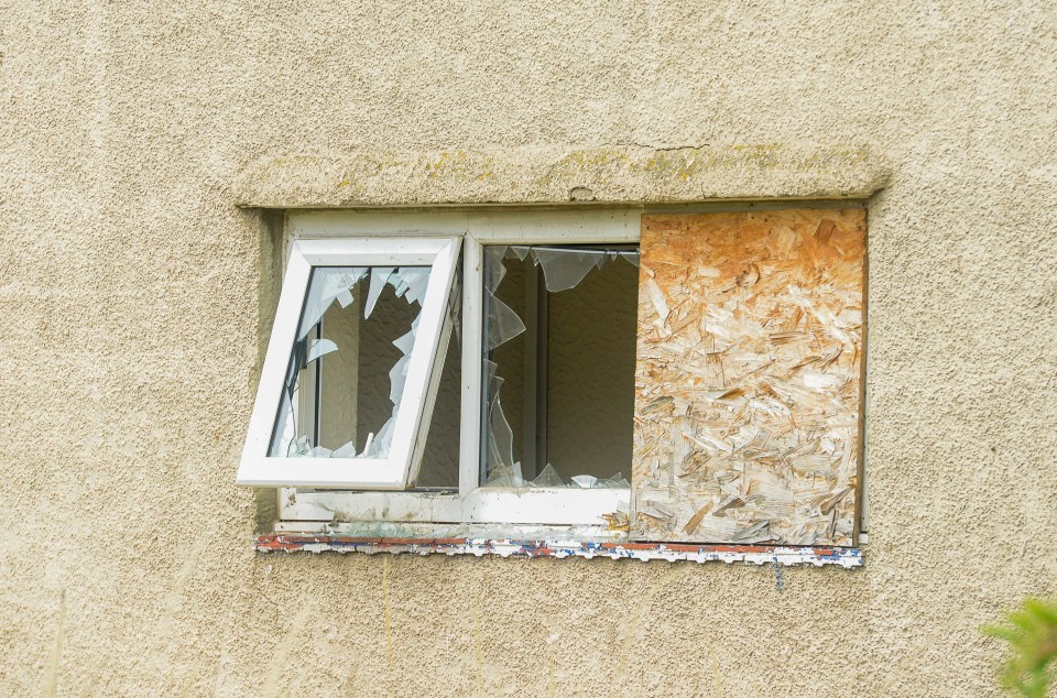 Many flats are boarded up and derelict