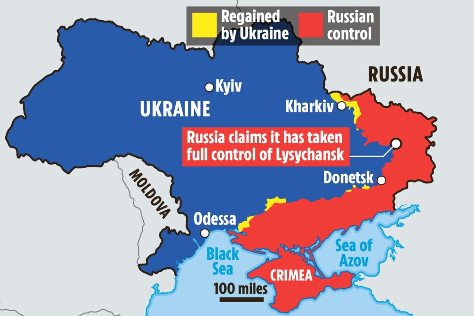 Russia claims it has taken full control of Lysychansk