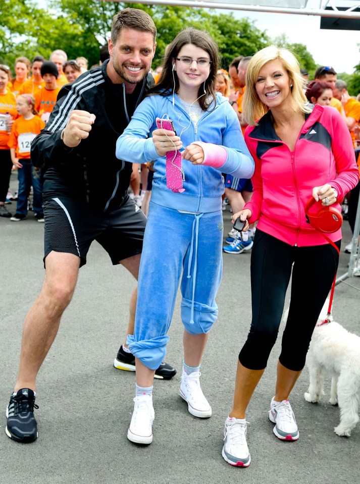 Keith Duffy with his daughter Mia and wife, Lisa, in 2013