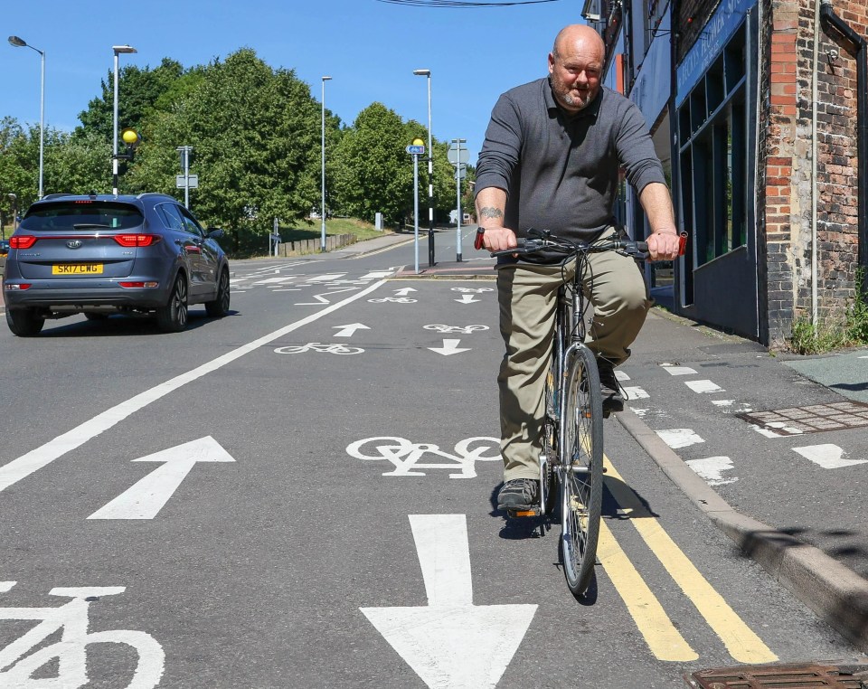 Locals have dubbed the new cycle lane a 'glorified lay-by'