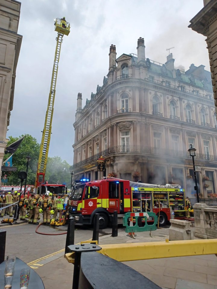 125 firefighters battling the blaze in central London