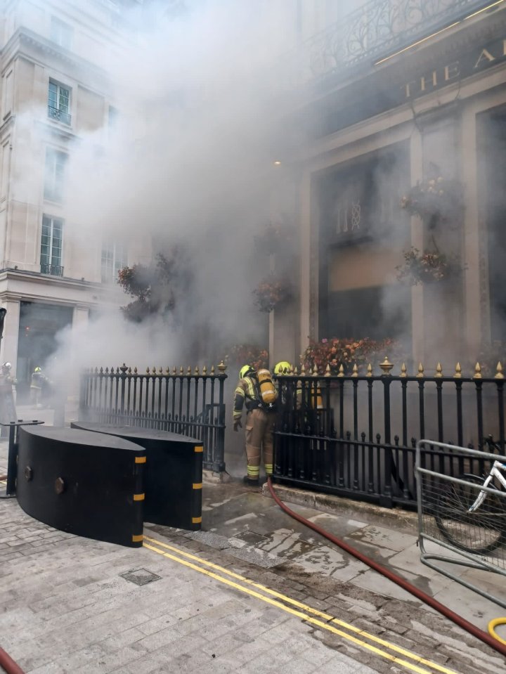 Half of the basement of the pub is alight