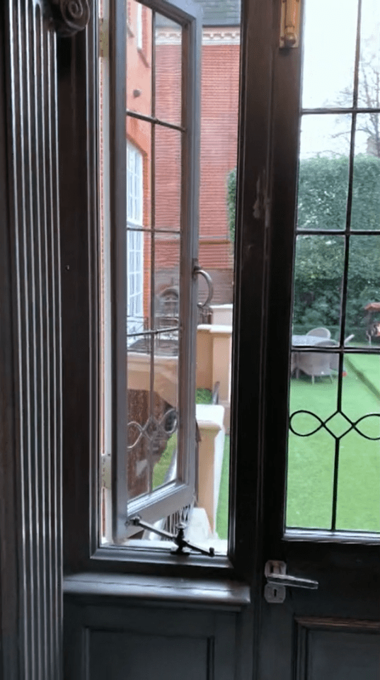 They then climbed through this window into the house