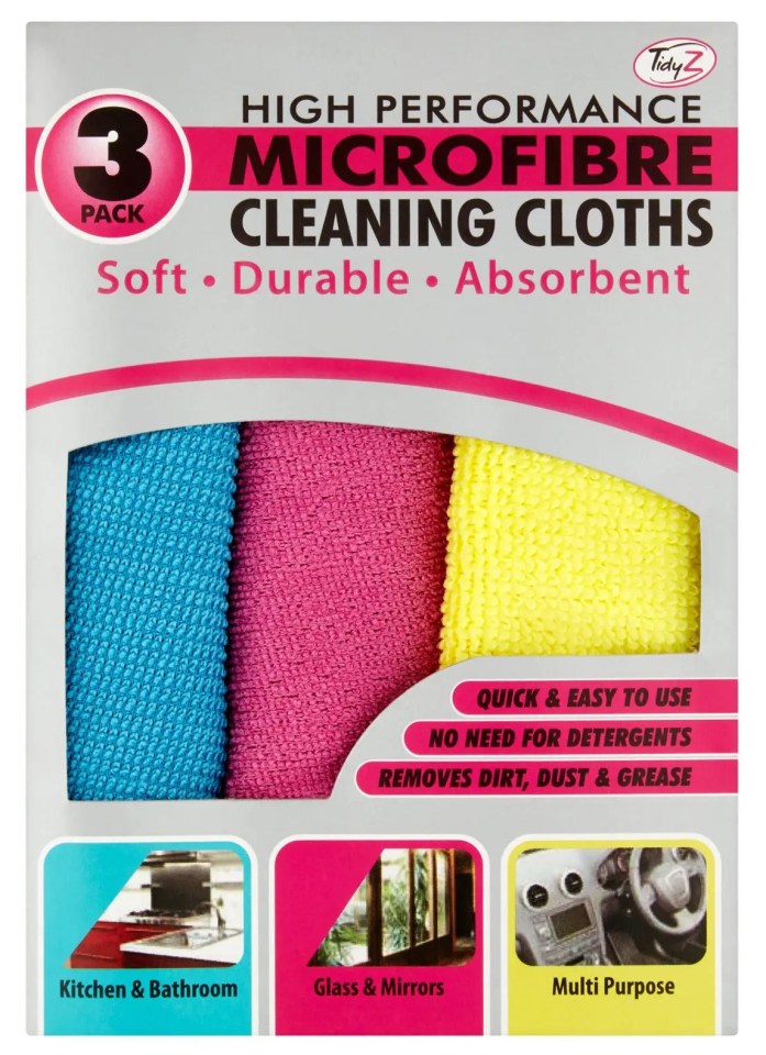 Buy three reusable microfibre cloths for £1 at Iceland