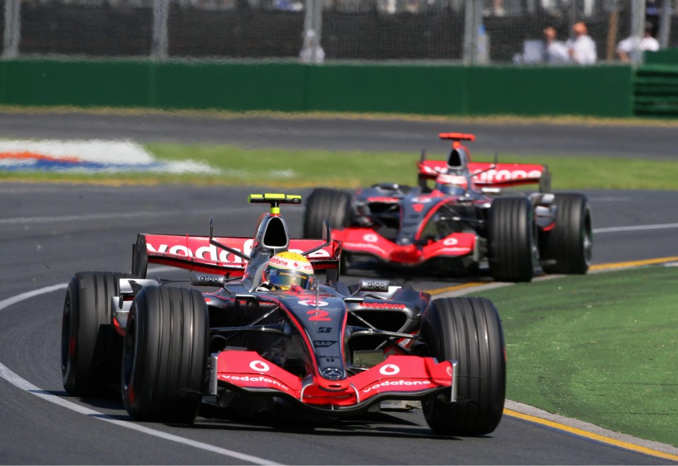 Hamilton overtook Alonso in his first ever F1 race for McLaren in 2007 at the Australia GP